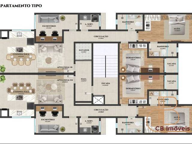 #1735 - Apartamento para Venda em Camboriú - SC